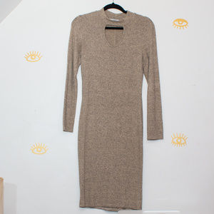 Acemi Sweater Dress w/ Cutout Oatmeal Size Medium